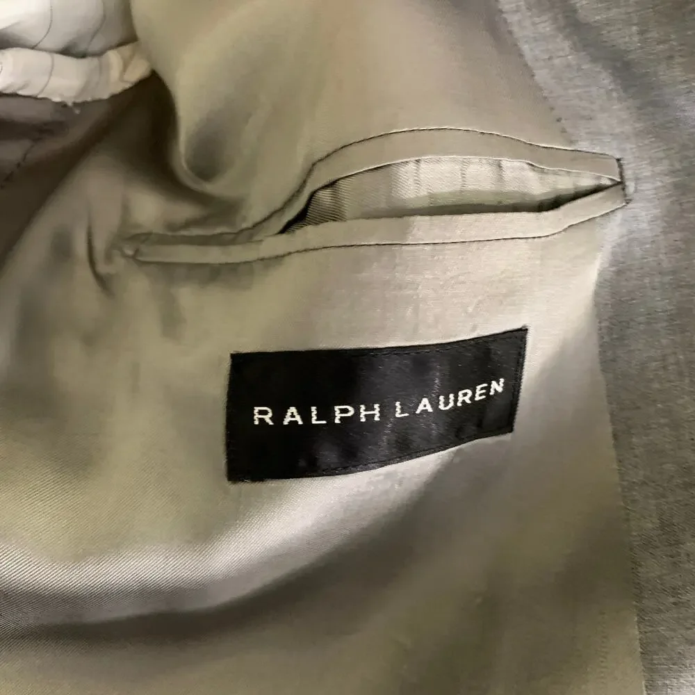 RALPH LAUREN SS2011 Chest Size 38 Grey Wool Double Breasted 31 31 Suit